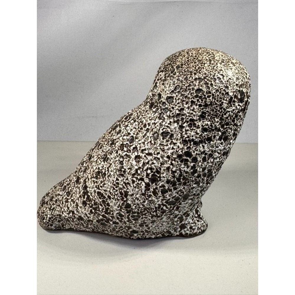 D. Ferguson Signed Pottery Owl Figurine Pigeon Forge Pottery 4" Speckled Glaze - Picture 3 of 6